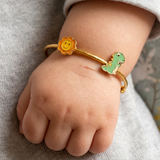 Sun-Dinosour 92.5 Silver adjustable kids bangle