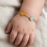 Sun-Evil-Eye-Blue 92.5 Silver adjustable kids bangle