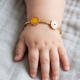 Sun-Evil-Eye-Pink 92.5 Silver adjustable kids bangle