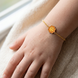 Sun enamel 92.5 silver Flexible Chain Bracelet