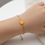 Sun enamel Flexible Chain Bracelet
