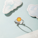 Sun 92.5 silver kids adjustable ring