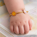Sun-Labubu-Purple 92.5 Silver adjustable kids bangle