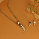 Sword enamel 92.5 silver necklace set