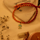 Enamelled Teddy 92.5 Silver versatile pendant rakhi