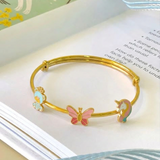 Teddy-Butterfly-Unicorn-92.5 Silver adjustable kids bangle