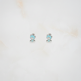 Teddy 92.5 silver ear studs