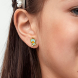 Teddy 92.5 silver ear studs