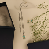 Teddy enamel 92.5 silver necklace set