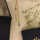 Teddy enamel 92.5 silver necklace set