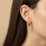 Third eye Chakra 92.5 silver Cz hoops