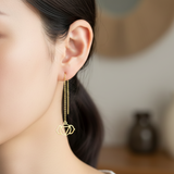 Third eye Chakra 92.5 silver Threader Earrings