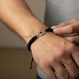 Third eye Chakra 92.5 silver Thread bracelet for him