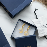 Throat  Chakra 92.5 silver Cz hoops