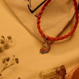Enamelled Unicorn 92.5 Silver versatile pendant rakhi