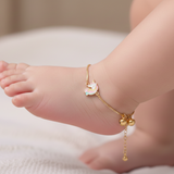 Unicorn 92.5 silver anklet for baby girl
