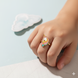 Unicorn 92.5 silver kids adjustable ring