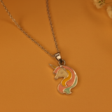 Unicorn charm 92.5 silver necklace