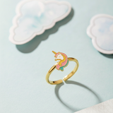 Unicorn 92.5 silver kids adjustable ring