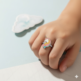 Unicorn 92.5 silver kids adjustable ring