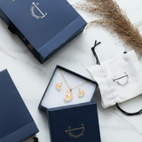 Unicorn enamel 92.5 silver necklace set