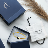 Yin yang 92.5 Silver adjustable kids bangle