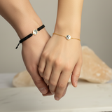 yin yang 92.5 silver couple bracelet