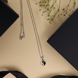 yin yang charm 92.5 silver necklace