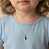 yin yang charm 92.5 silver necklace