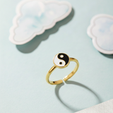 Yin-Yang 92.5 silver kids adjustable ring