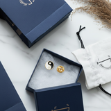 Yin Yang 92.5 silver Lapel pin