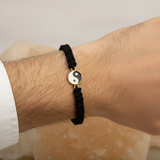 Yin Yang 92.5 silver Thread bracelet for him