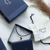 Yin-Yang black thread 92.5 silver nazarbattu