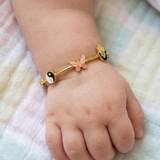 Yin-Yang-Butterfly-Hamsa-92.5 Silver adjustable kids bangle