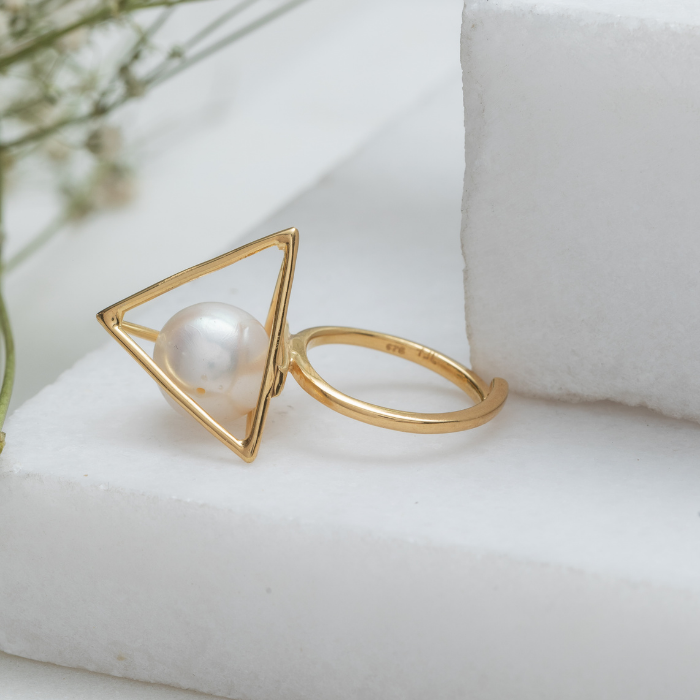 Buy Pyramid Gold Ring, 3D Printed Jewelry, Statement Ring, Egypt Ring,  Nefertiti Jewelry, Hipster Ring, Gold Triangle Ring, Abstract Jewelry  Online in India - Etsy