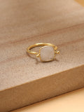 Bezel-Prong moonstone ring