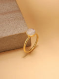Bezel moonstone ring