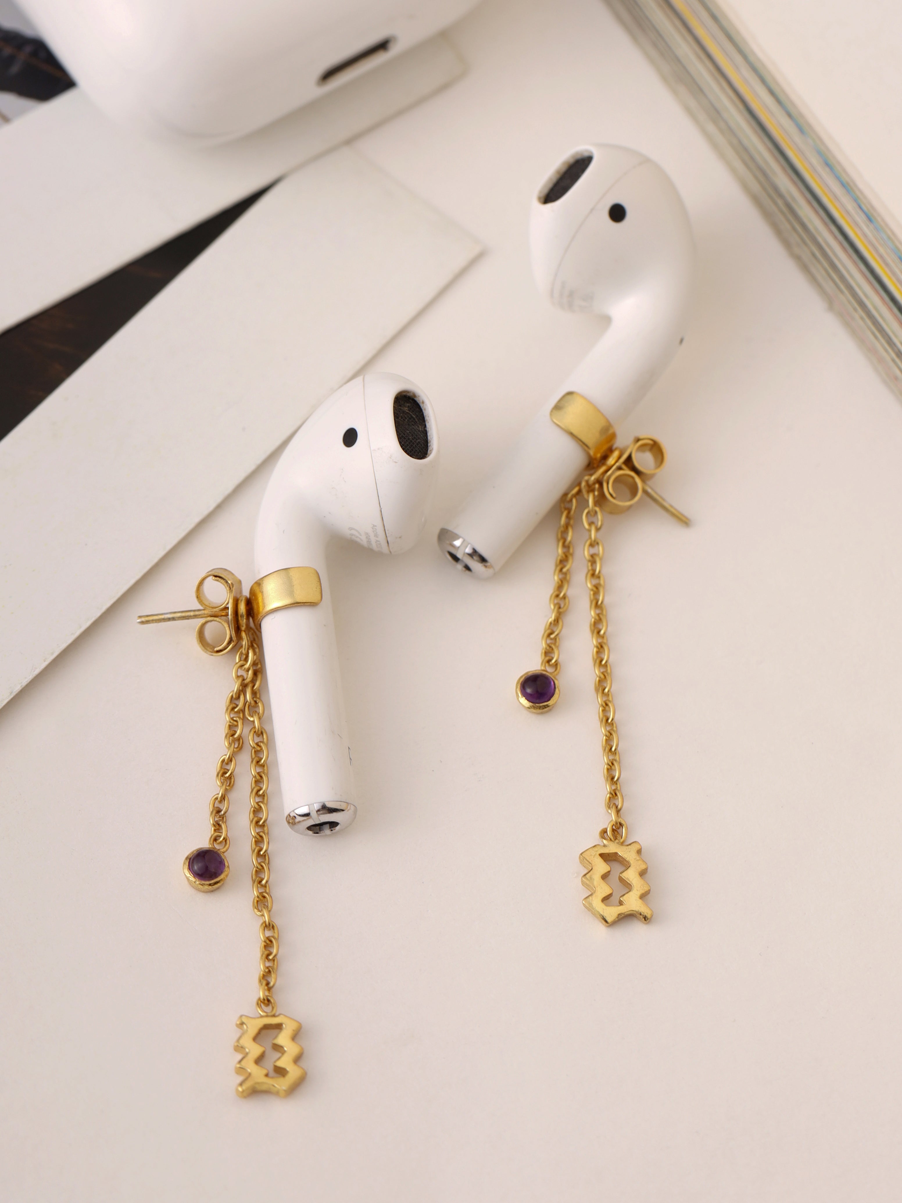 Aquarius Airpods earrings