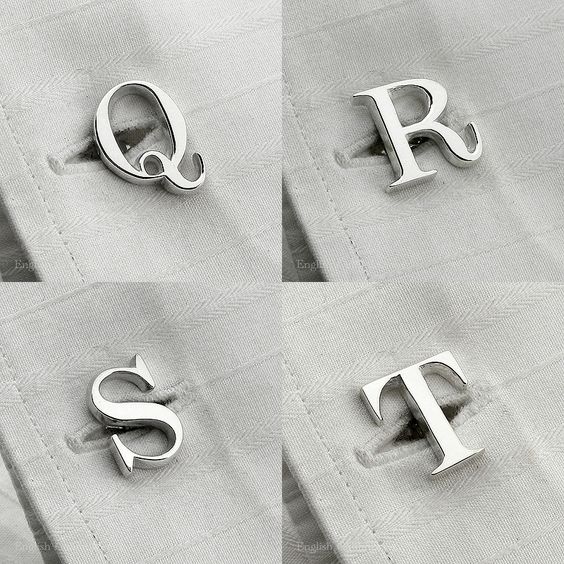 Personalized Initial cufflinks for men – The Jewel Closet Store